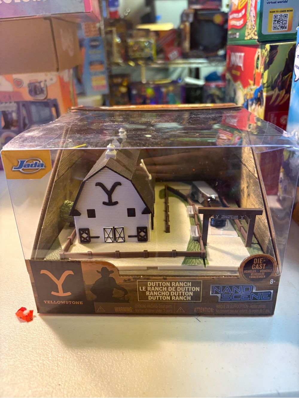 Nwt Jada Yellowstone Dutton Ranch Nano Scene - White Barn with Brown Accents